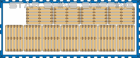 11 Euro pallets in a 20 foot container (800х1200mm)